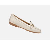 Geox Annytah Moc Women Leather Loafers In Papyrus - Size UK 7.5 - New Boxed