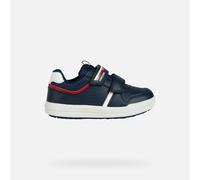 Geox Boy's J Arzach Sneaker, Navy red, 6 UK