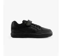 GEOX Arzach Boys Leather Touch Fasten Comfort Black School Shoes
