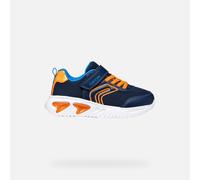 Geox J Assister Boy C Trainers, Navy/Orange, 28 EU