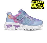 Geox Assister Girls Trainers Shiny Glitter Light-Up Playtime Sneakers Sky Blue
