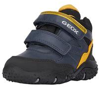 Geox B Baltic Boy B ABX A Sneaker, Navy Ochre Yellow, 7 UK Child