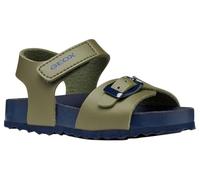Geox B Chalki Boy Sandal, Olive/Navy, 26 EU