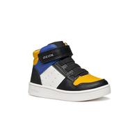 Geox B ECLYPER BOY Sneaker, Black/DK Yellow, 7.5 UK Child