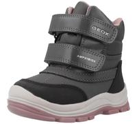 Geox Baby FLANFIL Girl B ABX Snow Boot, Anthracite/DK Pink, 2 UK Child