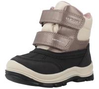 Geox Baby FLANFIL Girl B ABX Snow Boot, Black/DK Beige, 2 UK Child