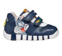 Geox B Iupidoo Children's First Steps Trainers with Tear, lt navy, 7.5 UK