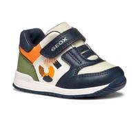 Geox Baby B RISHON BOY A Sneaker, Navy/Lt Orange, 7 UK Child