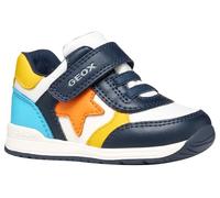 Geox B RISHON Boy A Trainers, Off White/Navy, 25 EU