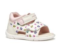 Geox Baby B Sandal ZAPITO Girl, White/Multicolor, 4.5 UK Child