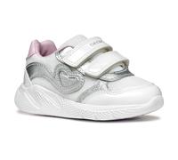 Geox Baby B SPRINTYE Girl A Sneaker, White/Silver, 7 UK Child