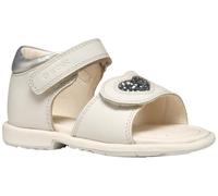 Geox Baby Girls B VERRED B Sandal, White/Lt Silver, 6 UK Child