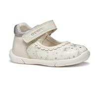 Geox B ZAPITO B, Girls’ Sneaker, White/Silver, 7.5 Child UK