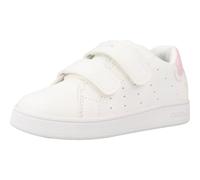 Geox Baby B ECLYPER Girl A Sneaker, White/LT Pink, 7 Child UK