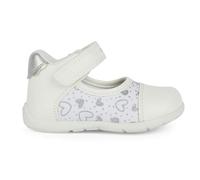 Geox Baby B Elthan Girl A Ballet Flat, White Silver, 5 UK Child