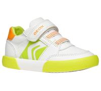 Geox Baby B GISLI BOY A Sneaker, White/Green Fluo, 7 UK Child