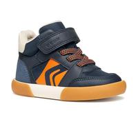 Geox B GISLI BOY Sneaker, Navy/DK Orange, 8.5 UK Child