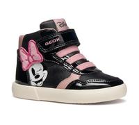 Geox Baby B GISLI Girl Sneaker, Black/Old Rose, 7 UK Child