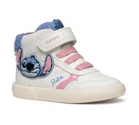 Geox Baby B GISLI Girl Sneaker, White/Sky, 5 UK Child