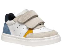 Geox Baby B NASHIK BOY C Sneaker, White/Lt Blue, 3.5 UK Child