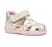 Geox Baby B Sandal ZAPITO Girl, Ivory/Pink, 7 UK Child