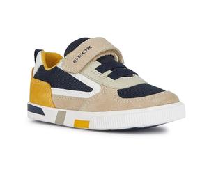 Geox Baby Boy's B Kilwi B Trainers, Taupe Navy, 10 UK
