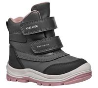 Geox Baby FLANFIL Girl B ABX Snow Boot, Anthracite/DK Pink, 2 UK Child