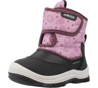 Geox Baby FLANFIL Girl B ABX Snow Boot, Black/Rose, 4 UK Child