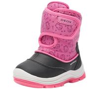 Geox Baby Flannel Girl B ABX Ankle Boot, Black Fuchsia, 3.5 UK Child