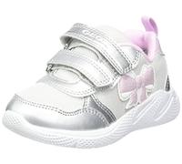Geox Sprintye 2v Silver Kids toddler girls trainers B254TA-C0566 in a Plain Man-made in Size 22