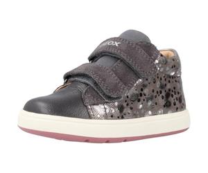 Geox Baby Girls' B Biglia Girl C Trainers, Dk Grey Dk Silver, 26 EU