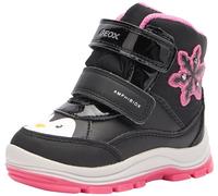 Geox Baby Girls B Flannel B ABX Ankle Boot, Black Fuchsia, 3.5 UK Child