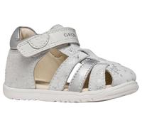 Geox Baby Girls' B MACCHIA Gir Sandal, White/Silver, 18 EU