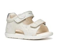 Geox Baby Girls B Sandal MACCHIA Gir, White/Silver, 6 UK Child