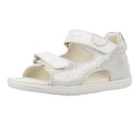 Geox Baby Girls' B Macchia Gir Sandal, Off White/Silver, 18 EU
