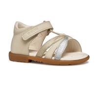 Geox Baby Girls B VERRED A Sandal, Lt Ivory/Platinum, 7 UK Child
