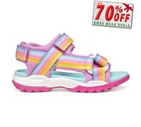 Geox Borealis Girls Sandals Water-Friendly Colourful Summer Junior Sandals Pink