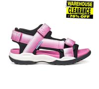 Geox J Borealis Girl A Sandal, Fuchsia/Black, 13 UK