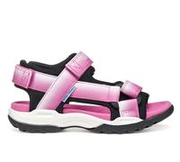 Geox J Borealis Girl A Sandal, Fuchsia/Black, 1 UK