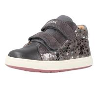 Geox Boy's B Biglia Girl C Sneaker, Dk Grey Dk Silver, 7 UK Child