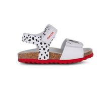 Geox Boy's B Chalki Girl Sandal, White Black, 6 UK Child