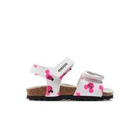 Geox Boy's B Chalki Girl Sandal, White Fluofuchsia, 8.5 UK Child