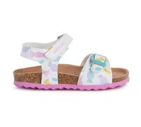 Geox Baby B Chalki Girl Sandal, White Multi-Coloured, 4.5 UK Child