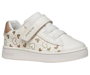 Geox Boy's B Eclyper Girl A Sneaker, Optic White Lt Gold, 9 UK Child
