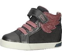 Geox Boy's B Kilwi Girl A Sneaker, Dk Grey Lt Rose, 9 UK Child
