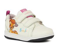 Geox Boy's B New Flick Girl A Sneaker, White Black, 4.5 UK Child