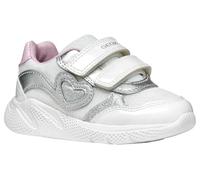 Geox Boy's B SPRINTYE Girl A Sneaker, White/Silver, 10 UK Child
