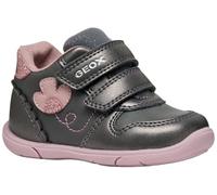 Geox Boy's B ZAPITO Girl First Walker Shoe, DK Grey/Rose, 7.5 UK Child