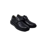 Geox Boys Black "Riddock" Leather Shoes With Single Velcro Strap