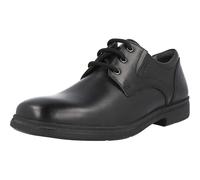 (2.5 UK, Black) Geox Boys Federico Leather School Shoes